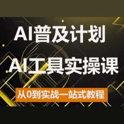 AI普及计划，2024AI工具实操课，从0到实战一站式教程