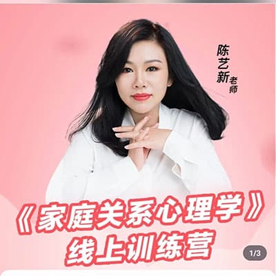 陈艺新情商课 《幸福女子人际关系必修课》+《家庭关系心理学》训练营1-3期+《如何提高爱商》等合集