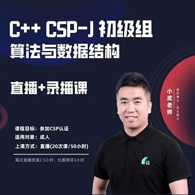 小武老师L3-C++编程CSP-J初级算法【源视频】