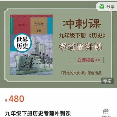 行走的文史课 初中九年级历史冲刺课【完结】