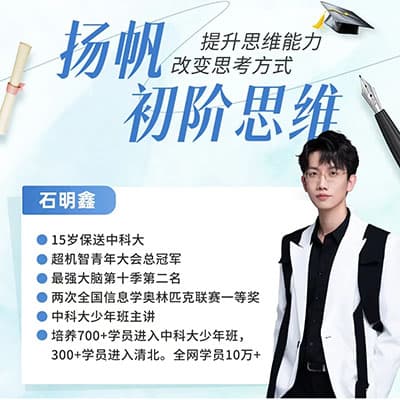 最强大脑：石明鑫初阶数学思维+中阶数学思维【完结】